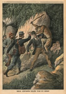 Two Children Stolen by a Female Monkey, illustration from 